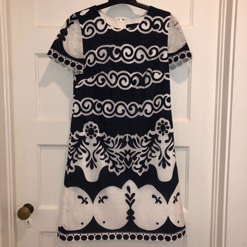 J. Crew Laser Cut Shift Dress - 0